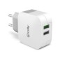 Cargador de Pared CELLY 2xUSB-A Blanco (TC2USBTURBO) Cargador de Pared CELLY 2xUSB-A Blanco (TC2USBTURBO)