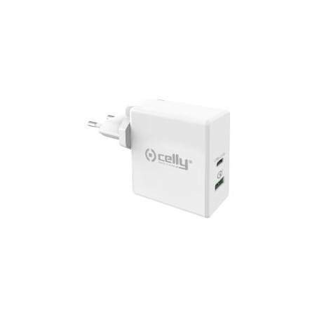 Cargador Pared CELLY 30W 1xUSB-C 1xUSB-A (TCUSBC30WWH)