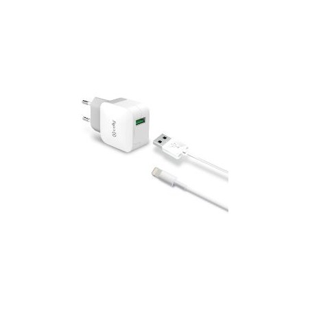 Cargador Pared CELLY USB-A Cable Lightning (TCUSBLIGHT)
