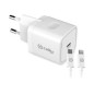 Cargador CELLY 1xUSB-C Cable Lightning (TC1C20WLIGHTWH)