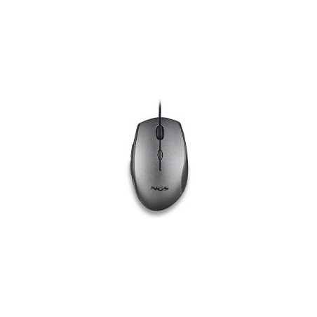 Ratón NGS Ergonómico Óptico USB 1600dpi Gris (MOTHGRAY)