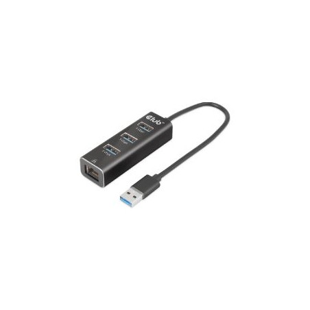 Hub Club 3D USB-A a 3xUSB-A 3.0/RJ45 Negro (CSV-1430A)