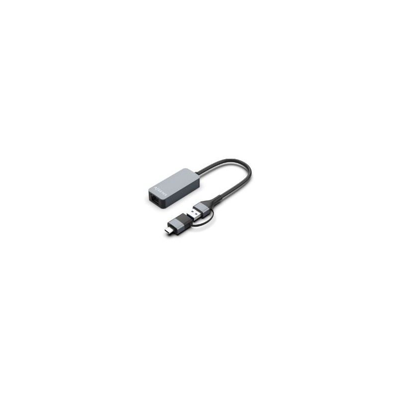 Adaptador AISENS USB-A/C/M a RJ45/H Gris (A109-0710)