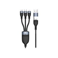 Cable CONCEPTRONIC USB-C/M 3en1 1.5m Negro (ETTA05B15)