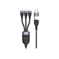 Cable CONCEPTRONIC USB-C/M 3en1 1.5m Negro (ETTA05B15) Cable CONCEPTRONIC USB-C/M 3en1 1.5m Negro (ETTA05B15)