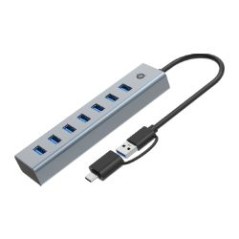 Hub CONCEPTRONIC USB-C 3.0 7p Gris (HUBBIES21G)