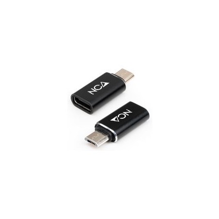 Adaptador Nanocable mUSB/M a USB-C/H Negro (10.02.0014)