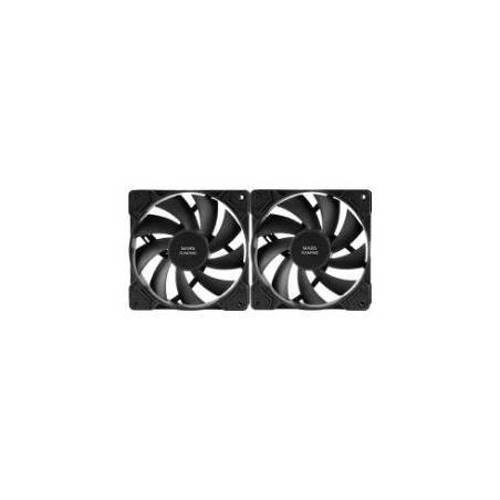 Ventilador Mars Gaming 120mm Kit 2 Negro (MFPWMX2)