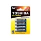 Pack 4 Pilas Toshiba AA Alcalinas LR6 1.5V (R6AT BL4)