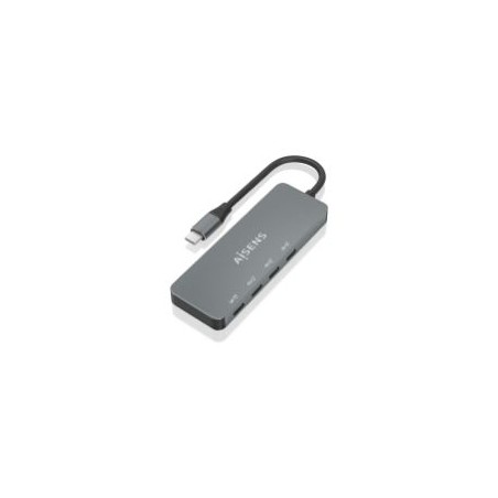Hub AISENS USB-C a 4xUSB-C Gris (A109-0695)