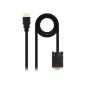 Nanocable HDMI/M a VGA/M 1.8m Negro (10.15.4348) Nanocable HDMI/M a VGA/M 1.8m Negro (10.15.4348)