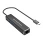 Adaptador CONCEPTRONIC USB-C a RJ45 + Hub (ABBY14B) Adaptador CONCEPTRONIC USB-C a RJ45 + Hub (ABBY14B)