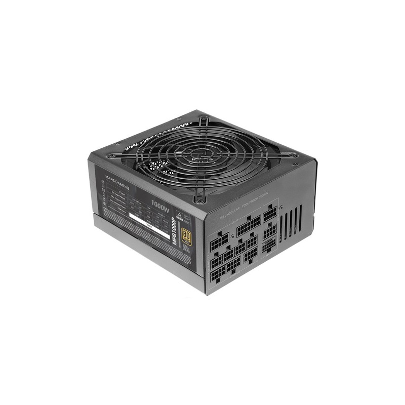 Fuente Mars Gaming ATX 1000W 80+ Gold Negra (MPB1000P)