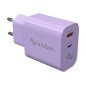 Cargador Pared NUBBEH USB-C 30W PD Lila (NBWALLCHP)