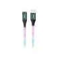 Cable NUBBEH LED USB-A a USB-C 3A 1m (NBTCABLACLED)