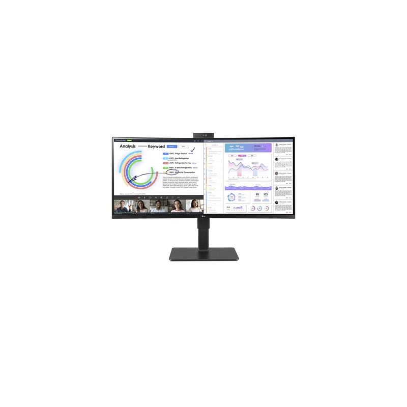 Monitor LG 34" UltraWide DQHD Curvo WebCam (34BQ77QC-B)