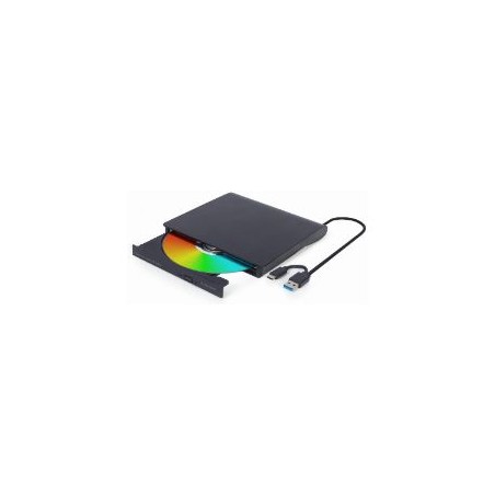 Lector DVD GEMBIRD DVD±RW USB-C 3.0 Negro (DVD-USB-03)