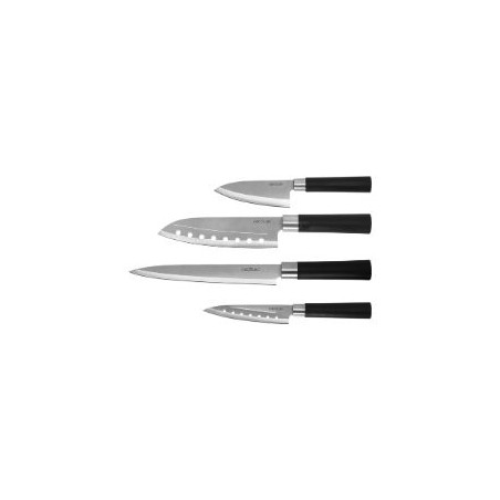 Cuchillos CECOTEC Estilo japonés Santoku Negro (01002)