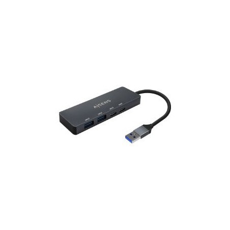 Hub AISENS USB-A a 2xUSB-A 2xUSB-C Gris (A106-0746)
