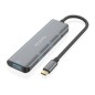 Hub AISENS USB-C a 3xUSB-A 1xUSB-C 15cm Gris(A109-0762)