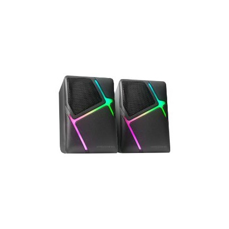 Altavoces Mars Gaming 2.0 RGB 10W 3.5mm Negros (MSH)