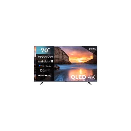 TV CECOTEC 70" V1+ VQU11070+ 4K UHD QLED Negro (02617)