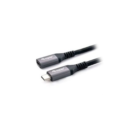 Cable EQUIP USB-C/M a USB-C/H 1m Negro (EQ128371)