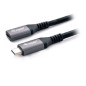 Cable EQUIP USB-C/M a USB-C/H 1m Negro (EQ128371)