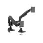 Soporte Mesa EQUIP 2Brazos 17"-35" Negro (EQ650182)