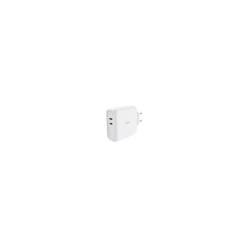 Cargador de Pared Trust Maxo 65W 2xUSB-C Blanco (25381)