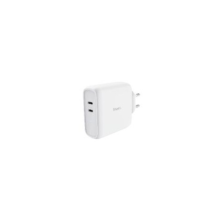 Cargador de Pared Trust Maxo 65W 2xUSB-C Blanco (25381)