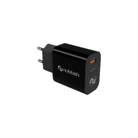 Cargador Pared NUBBEH 1USB-C 30W Negro (NBWALLCHB)