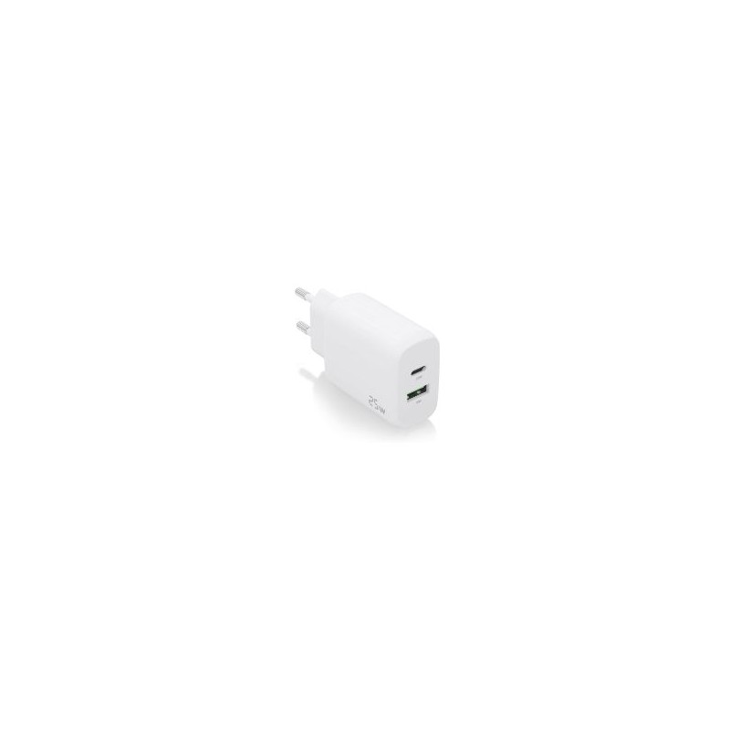 Cargador Pared AISENS USB-C USB-A 25W Blanco(A110-0758)