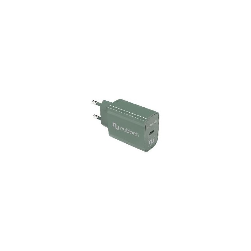 Cargador Pared NUBBEH 1USB-C 25W Verde (NBWALLCHCG25)