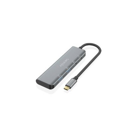 Hub AISENS USB-C a 2xUSB-A 2xUSB-C 15cm Gris(A109-0763)