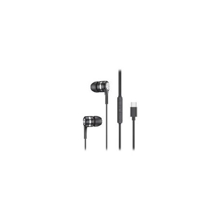 Auriculares CELLY USB-C Negros (EARPHONETYPECSP)