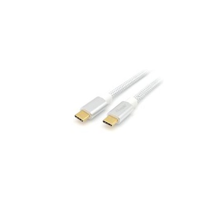 Cable EQUIP USB-C/M a USB-C/M 1m 100W Blanco (EQ128356)