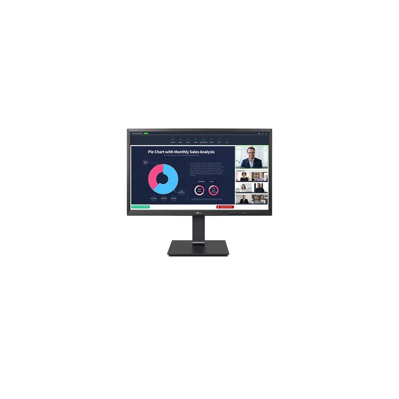 Monitor LG 24" IPS FHD 60Hz WebCam Negro (24BP75CP-B)