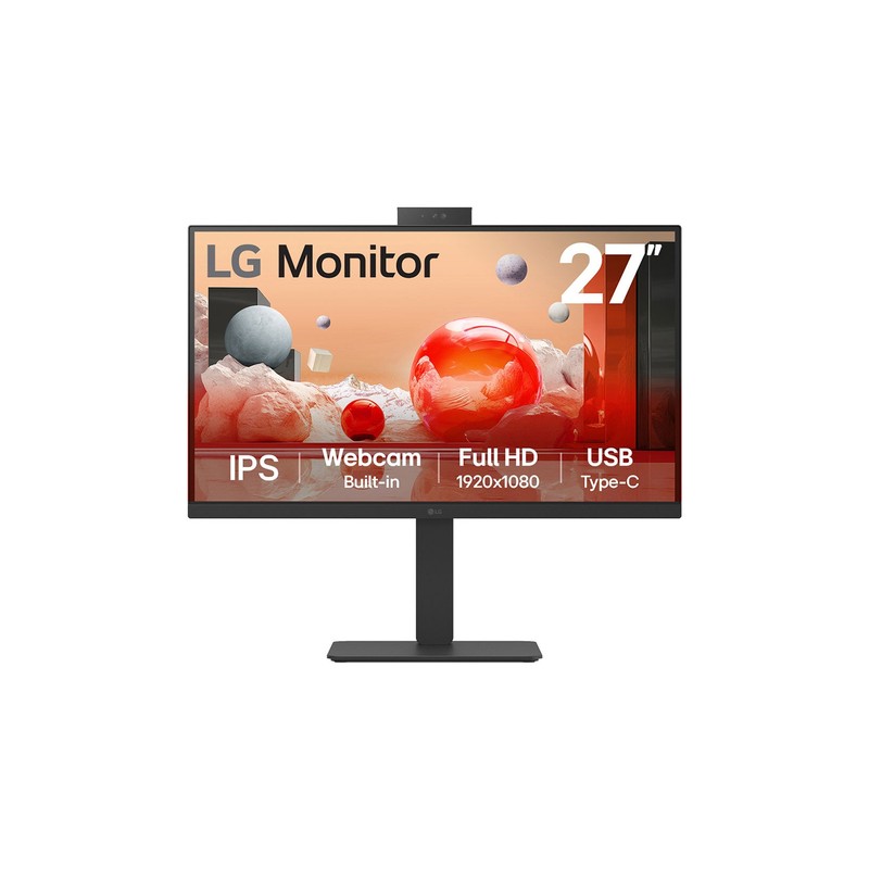 Monitor LG 27" IPS FHD con WebCam Negro (27BA850-B)