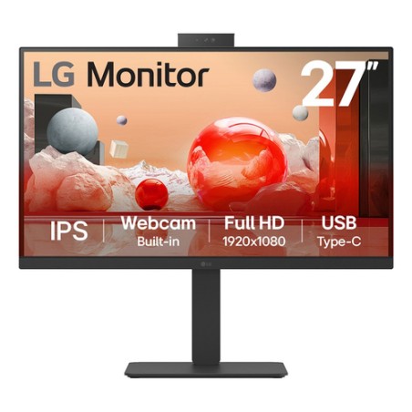 Monitor LG 27" IPS FHD con WebCam Negro (27BA850-B)