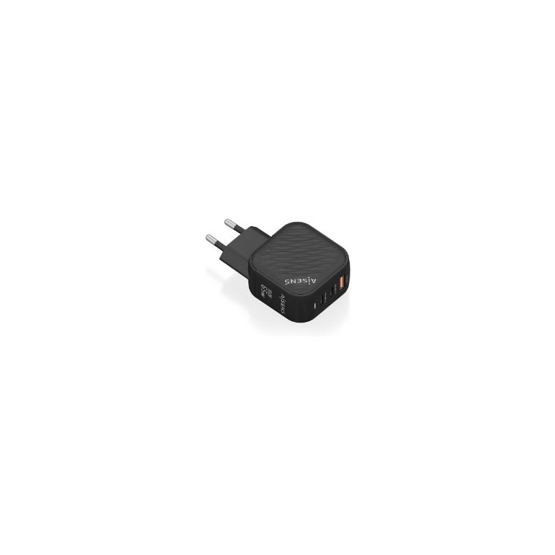 Cargador Pared AISENS USB-A USB-C 65W(ASCH-65W3P027-BK)