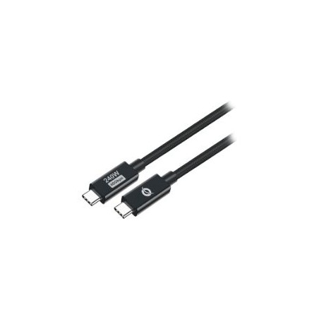 Cable CONCEPTRONIC USB-C M/M 240W 1.2m Negro(ETTA04B12)
