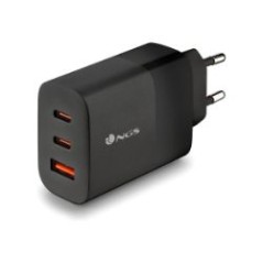 Cargador Pared NGS 2xUSB-C 1xUSB-A 65W Negro (BUD65W)