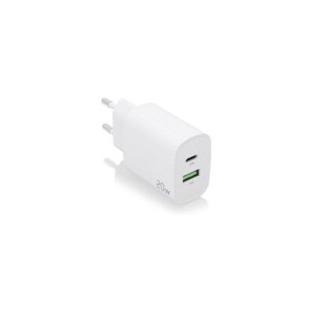 Cargador Pared AISENS 1xUSB-C 1xUSB-A 20W (A110-0754)