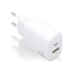 Cargador Pared AISENS Usb-C/Usb-A 25W Blanco(A110-0911)