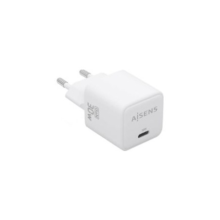 Cargador AISENS GaN 30W 1USB-C Blanco (ASCH-30W1P035-W)