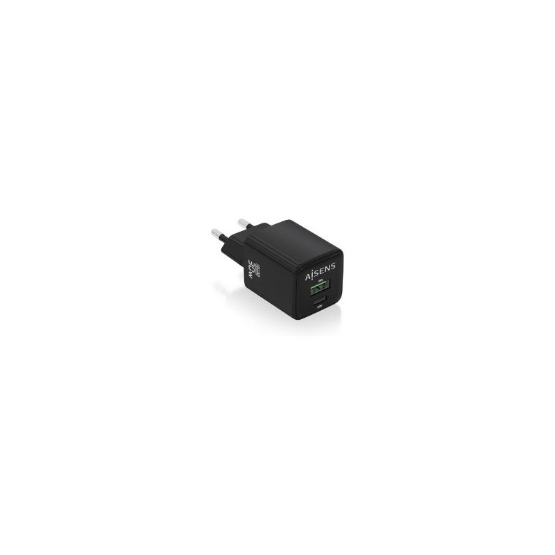 Cargador de Pared AISENS 30W Negro (ASCH-30W2P038-BK) Cargador de Pared AISENS 30W Negro (ASCH-30W2P038-BK)