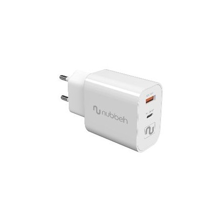 Cargador Pared NUBBEH 1USB-C 30W Blanco (NBWALLCHW)