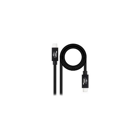 Nanocable USB-C 4.0 M/M 1m Negro (10.01.5001)