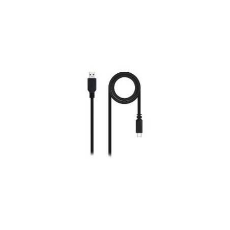 Nanocable USB-C/M a USB-A/M 1.5m Negro(10.01.2101-L150)